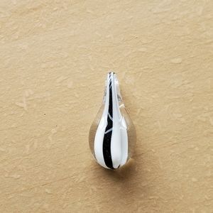 Black and White Glass Necklace Pendant Charm